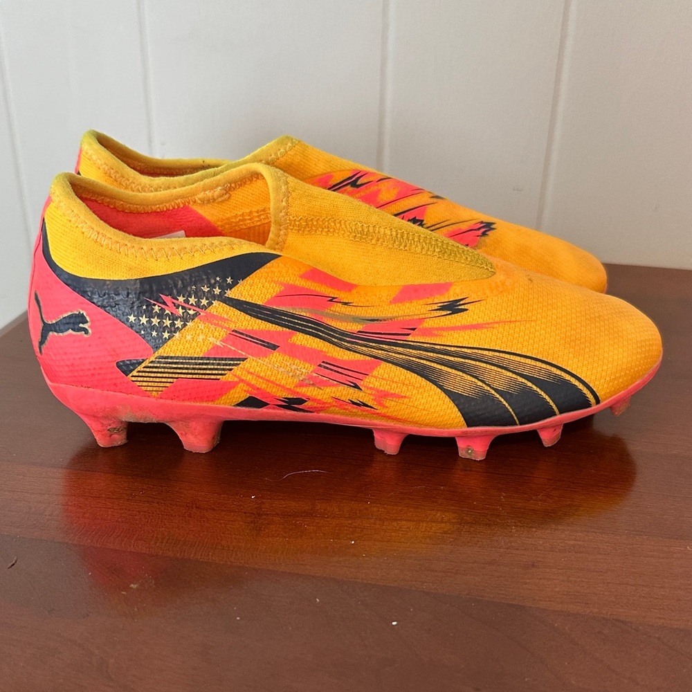 Puma Kids Sneakers - Vibrant Orange and Black